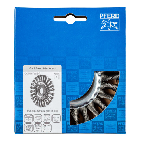 PFERD Spazzola a disco con filo ritorto POS RBG ST 0,50