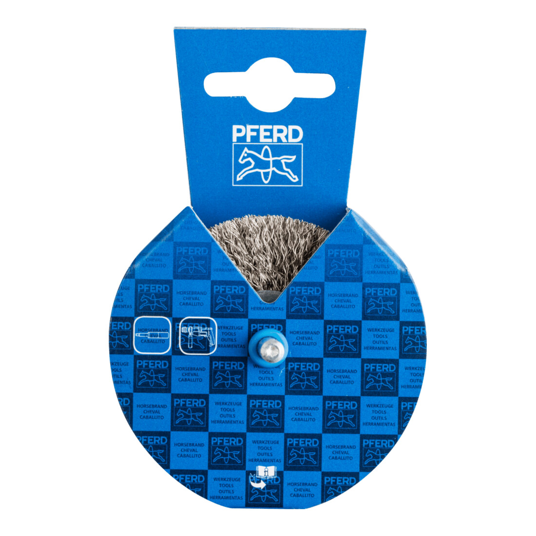 PFERD Spazzola a disco con gambo e filo non ritorto POS RBU 7015/6 INOX 0,30