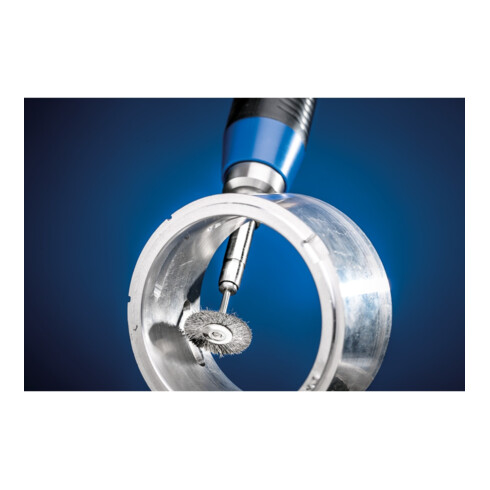 PFERD Spazzola a disco con gambo e filo non ritorto RBU 1602/3 INOX 0,10 0,3mm