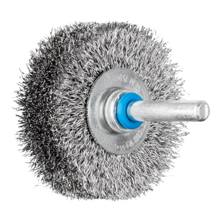 PFERD Spazzola a disco con gambo e filo non ritorto RBU 5015/6 INOX 0,20