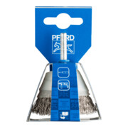 PFERD Spazzola a tazza con gambo, filo non ritorto POS TBU 5010/6 INOX 0,30-4