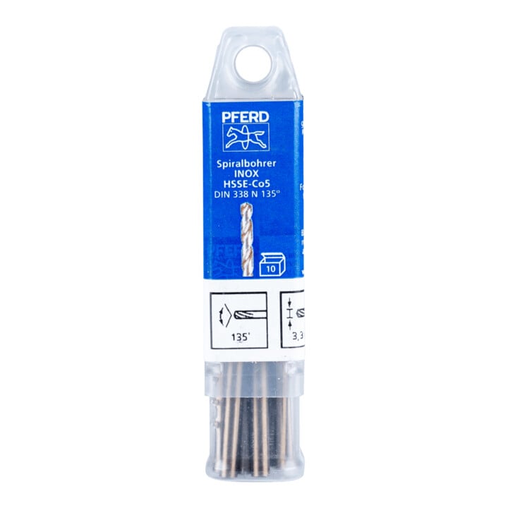 PFERD spiraalboor- SPB DIN 338 HSSE N 3.3 INOX