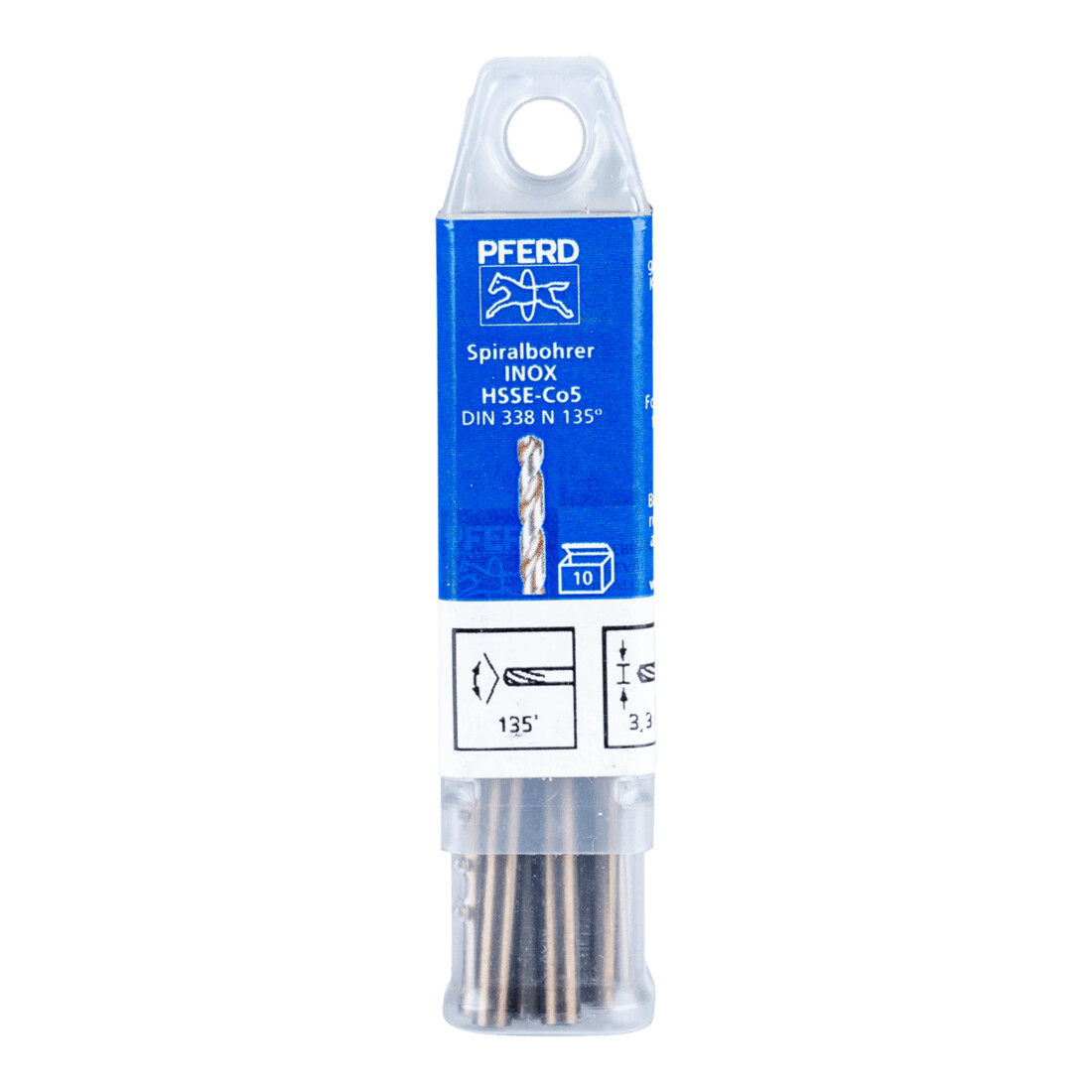 PFERD spiraalboor- SPB DIN 338 HSSE N 3.3 INOX