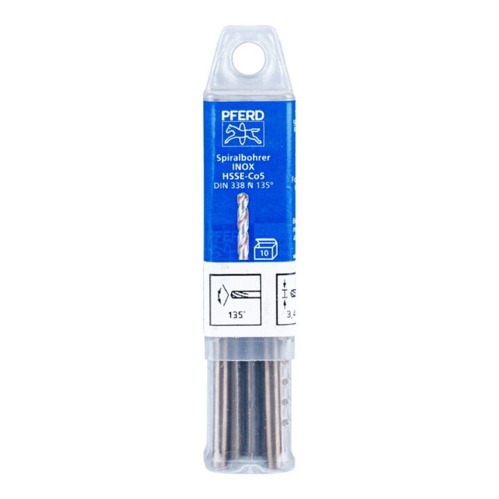 PFERD spiraalboor- SPB DIN 338 HSSE N 3.4 INOX