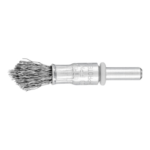 PFERD spitze Pinselbürste ungezopft PBUS Ø10mm Schaft-Ø6 mm Stahl-Draht-Ø0,30