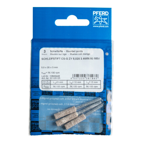 PFERD stiftsteen voor zaagkettingen CS-G ZY 5.020 3 AWN 80 M5V