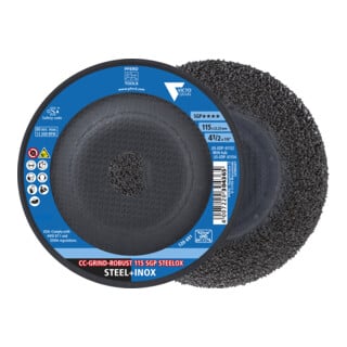 PFERD TOOLS CC-GRIND ROBUST Schleifscheibe 115x22,23 mm Speziallinie SGP STEELOX für Stahl/Edelstahl