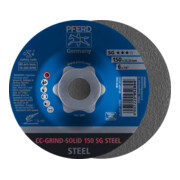 PFERD TOOLS CC-GRIND SOLID Schleifscheibe 150x22,23 mm COARSE Leistungslinie SG STEEL für Stahl