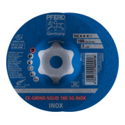 PFERD TOOLS CC-GRIND SOLID Schleifscheibe 180x22,23 mm COARSE Leistungslinie SG INOX für Edelstahl
