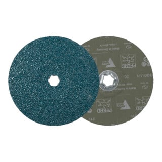 PFERD TOOLS COMBICLICK Fiberscheibe Ø 180mm VICTOGRAIN 36 Höchstleistung auf Stahl