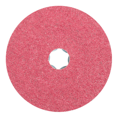 PFERD COMBICLICK Keramikkorn Fiberscheibe CO24 für hohen Abtrag auf Stahl