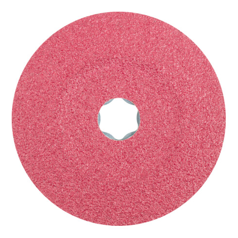 PFERD COMBICLICK Keramikkorn Fiberscheibe CO24 für hohen Abtrag auf Stahl