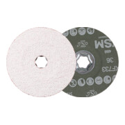 PFERD TOOLS COMBICLICK Keramikkorn Fiberscheibe Ø 125 mm CO-ALU36 für weiche NE Metalle