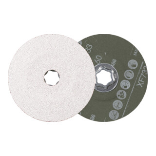 PFERD TOOLS COMBICLICK Keramikkorn Fiberscheibe Ø 125 mm CO-ALU60 für weiche NE Metalle