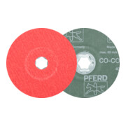 PFERD TOOLS COMBICLICK Keramikkorn Fiberscheibe Ø 125 mm CO-COOL60 für Edelstahl