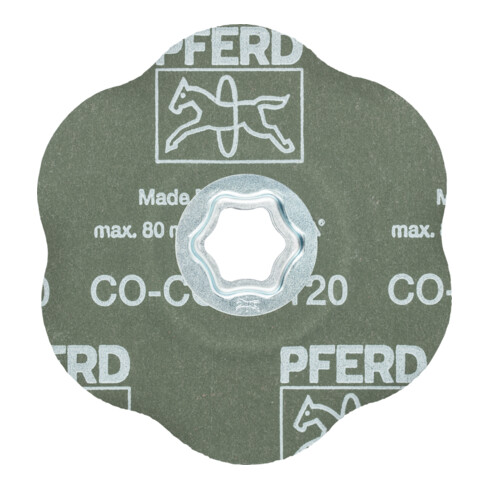 PFERD TOOLS COMBICLICK Keramikkorn Fiberscheibe Ø125mm CO-COOL120 CONTOUR für Konturen