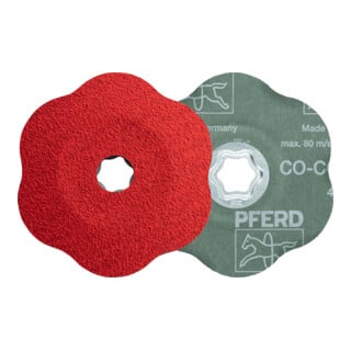 PFERD TOOLS COMBICLICK Keramikkorn Fiberscheibe Ø125mm CO-COOL60 CONTOUR für Konturen