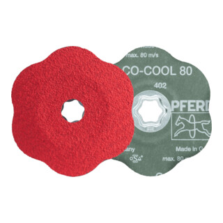 PFERD TOOLS COMBICLICK Keramikkorn Fiberscheibe Ø125mm CO-COOL80 CONTOUR für Konturen