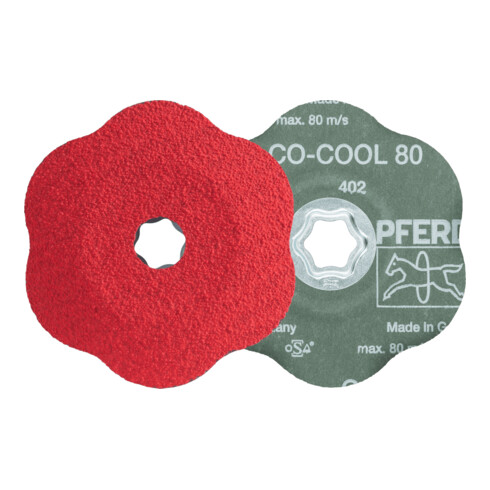 PFERD TOOLS COMBICLICK Keramikkorn Fiberscheibe Ø125mm CO-COOL80 CONTOUR für Konturen