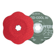 PFERD TOOLS COMBICLICK Keramikkorn Fiberscheibe Ø125mm CO-COOL80 CONTOUR für Konturen