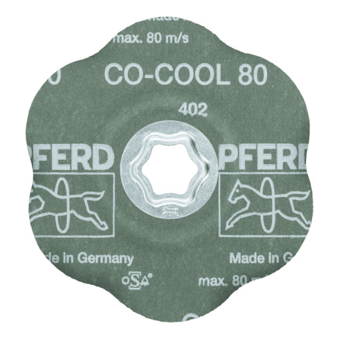 PFERD TOOLS COMBICLICK Keramikkorn Fiberscheibe Ø125mm CO-COOL80 CONTOUR für Konturen