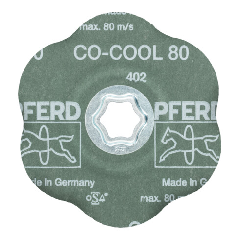 PFERD TOOLS COMBICLICK Keramikkorn Fiberscheibe Ø125mm CO-COOL80 CONTOUR für Konturen