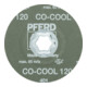 PFERD TOOLS COMBICLICK Keramikkorn Fiberscheibe Ø 115 mm CO-COOL120 für Edelstahl
