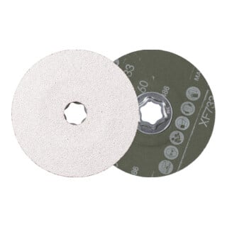 PFERD TOOLS COMBICLICK Keramikkorn Fiberscheibe Ø 125 mm CO-ALU60 für weiche NE Metalle