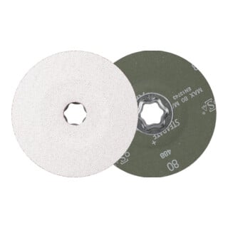 PFERD TOOLS COMBICLICK Keramikkorn Fiberscheibe Ø 125 mm CO-ALU80 für weiche NE Metalle