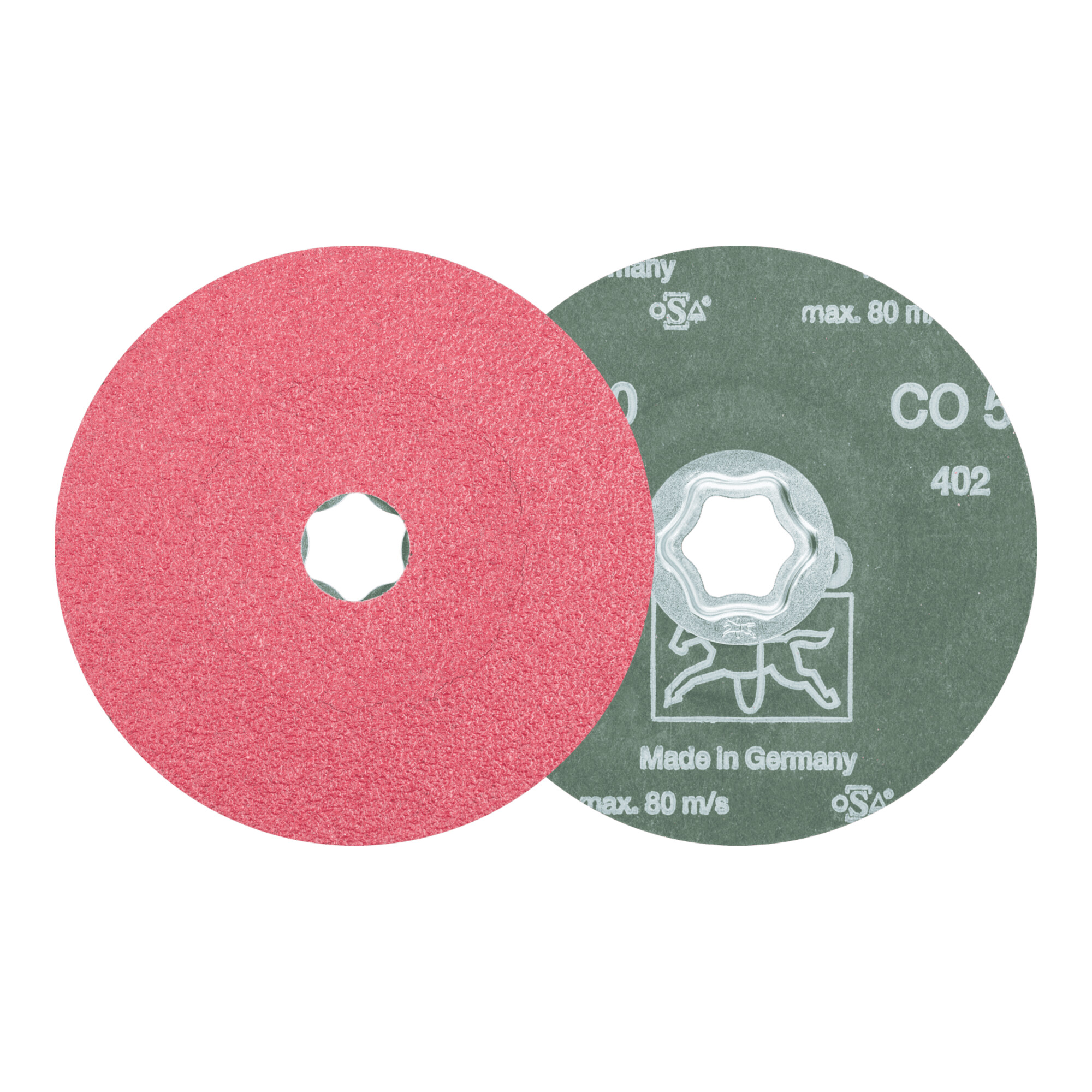 PFERD TOOLS COMBICLICK Keramikkorn Fiberscheibe Ø 125 mm CO50 für hohen Abtrag auf Stahl