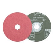 PFERD TOOLS COMBICLICK Keramikkorn Fiberscheibe Ø 125 mm CO60 für hohen Abtrag auf Stahl