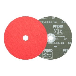 PFERD TOOLS COMBICLICK Keramikkorn Fiberscheibe Ø 180mm CO-COOL24 für Edelstahl