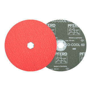 PFERD TOOLS COMBICLICK Keramikkorn Fiberscheibe Ø 180mm CO-COOL60 für Edelstahl