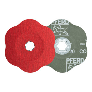 PFERD TOOLS COMBICLICK Keramikkorn Fiberscheibe Ø125mm CO-COOL120 CONTOUR für Konturen