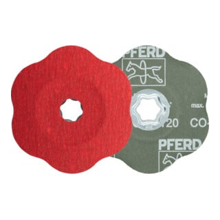 PFERD TOOLS COMBICLICK Keramikkorn Fiberscheibe Ø125mm CO-COOL120 CONTOUR für Konturen