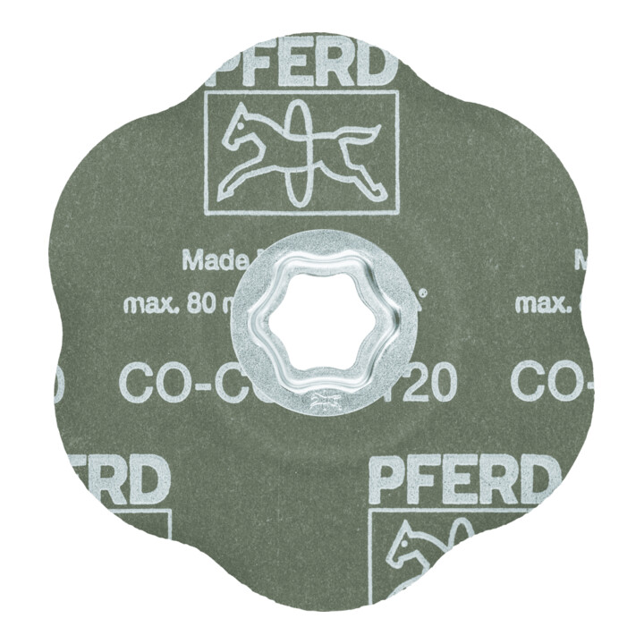 PFERD TOOLS COMBICLICK Keramikkorn Fiberscheibe Ø125mm CO-COOL120 CONTOUR für Konturen