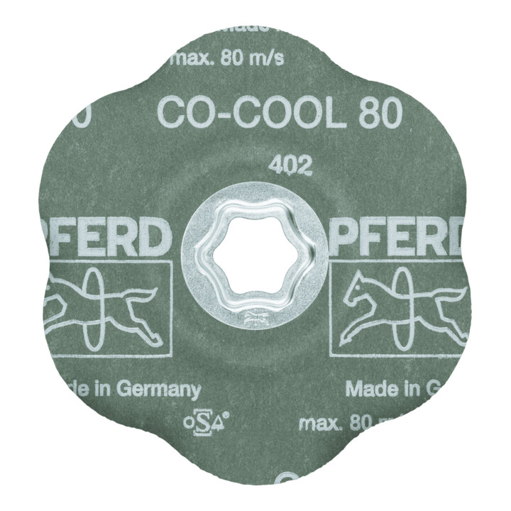 PFERD TOOLS COMBICLICK Keramikkorn Fiberscheibe Ø125mm CO-COOL80 CONTOUR für Konturen