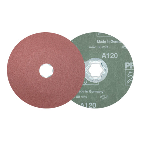 PFERD COMBICLICK Korund Fiberscheibe A120 für universelle Anwendungen
