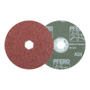 PFERD TOOLS COMBICLICK Korund Fiberscheibe Ø 125 mm A24 für universelle Anwendungen