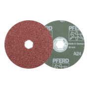 PFERD TOOLS COMBICLICK Korund Fiberscheibe Ø 125 mm A24 für universelle Anwendungen