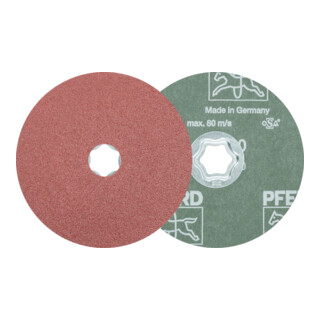 PFERD TOOLS COMBICLICK Korund Fiberscheibe A120 für universelle Anwendungen