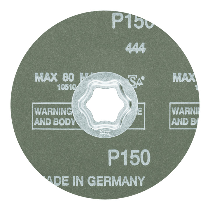 PFERD TOOLS COMBICLICK Korund Fiberscheibe Ø 115 mm A-COOL150 für Edelstahl