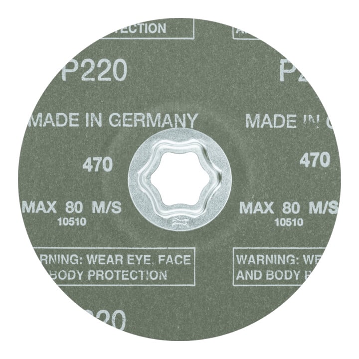 PFERD TOOLS COMBICLICK Korund Fiberscheibe Ø 125 mm A-COOL220 für Edelstahl