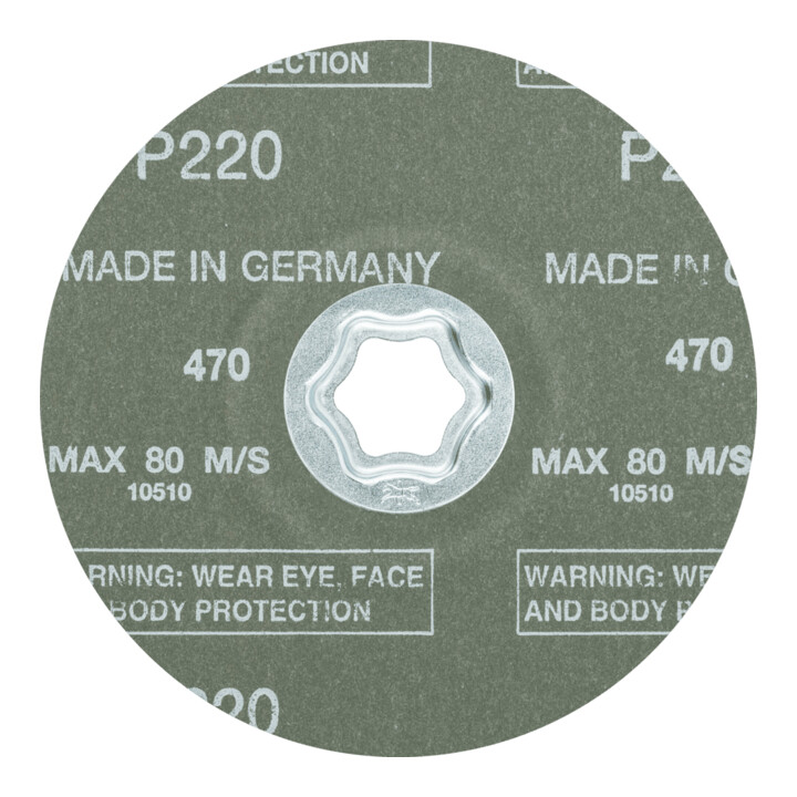 PFERD TOOLS COMBICLICK Korund Fiberscheibe Ø 125 mm A-COOL220 für Edelstahl