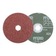PFERD TOOLS COMBICLICK Korund Fiberscheibe Ø 125 mm A24 für universelle Anwendungen