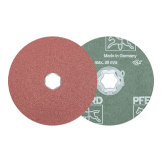 PFERD TOOLS COMBICLICK Korund Fiberscheibe A120 für universelle Anwendungen