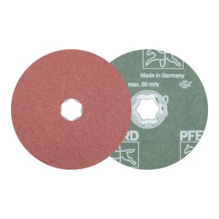 PFERD TOOLS COMBICLICK Korund Fiberscheibe A120 für universelle Anwendungen