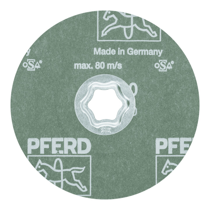 PFERD TOOLS COMBICLICK Korund Fiberscheibe Ø 125 mm A60 für universelle Anwendungen (10)
