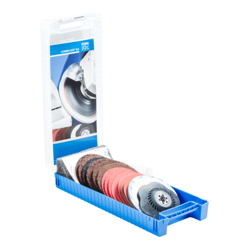 PFERD TOOLS COMBICLICK Set 19-tlg. Ø 125 mm M14 Bearbeitungen grob bis poliert mit Winkelschleifer