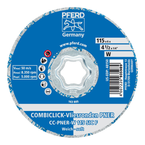 PFERD COMBICLICK Vliesronde CC-PNER W SiC F